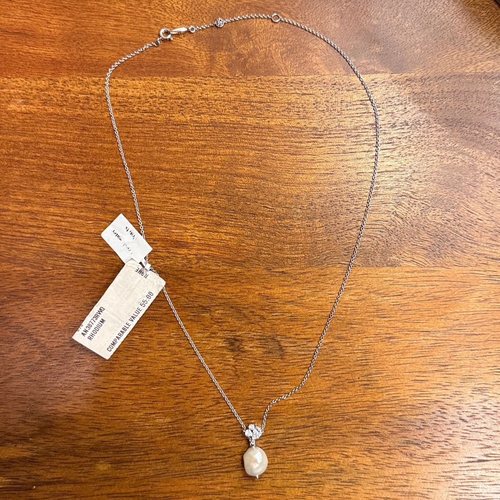 Nadri Freshwater Pearl Silver Necklace NWT
